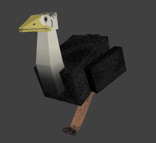 Low-poly Ostrich preview image